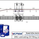 Automatic 200L Lubricating Oil Filling Line Automatische 200L smeerolie-vullijn