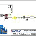 Automatic 500ML-5L Lubricating Oil Filling Line Automatische 500ML-5L smeerolie-vullijn