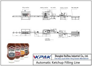 Automatische Ketchup-afvullijn